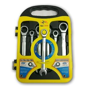 KROST TC818-7P 7 Pieces Dual Head Rachet Wrench Set Combination Wrench Spanner (7pcs Dual Head Ratchet Wrench Set)