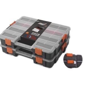 KROST 2 PC INTERLOCABALE ORAGANISER- PP TOOL STORAGE BOX,15 COMPARTMENTS ORGANISER