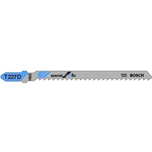 Bosch Professional Jigsaw blades, T 227 D, Special for Aluminium, For curve cuts, Pack of 5