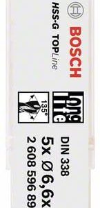 Bosch Professional Metal Drill Bits HSS-G With Diameter 8mm, Working Length- 75mm, Total Length- 117mm, Pack Of 5