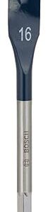 Bosch Professional Wood Spade Bits Clean Cut Range With Diameter 16mm & Total Length 165mm, Pack Of 1