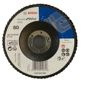 Bosch Professional Eco Flap Disc For Angle Grinders For Metal And Wood, 5" / 125 Mm Grit 80, Pack of 11
