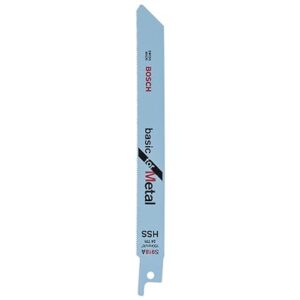 Bosch Professional Reciprocating Saw Blades, For Metal, S 918 Af, Blade Length 150Mm, Suitable For Thin Sheet Metals Of 1-3 Mm, Closed Pipes/Profiles (Dia<100 Mm), Pack Of 5