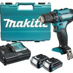 Generic Makita 12 volts max Li-ion Cordless Driver Drill DF333DWYE, 170 watt_hours, 0.39 inches, Blue and Black