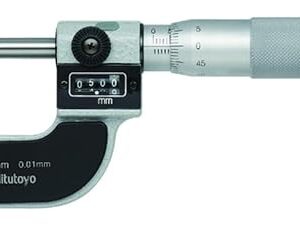 Mitutoyo 193-101 Digit Outside Micrometer, Ratchet Stop,
