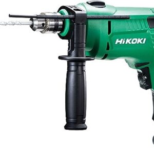 HIKOKI DV10VSTS9Z, 10mm Corded Impact Drill with Variable Speed Trigger, 550 W Powerful motor, 10mm Drill Chuck And 0-3000 RPM, 0-48000BPM, 1.7 Kg, Side Handle, Depth Gauge, Chuck Wrench Included