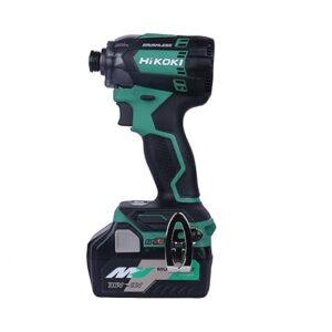 HIKOKI WH18DCKRZ Cordless Impact Driver, 18V, 210 Nm, 6.35mm Hex Bit Shank, 1.6 Kg, 2 Batteries, Charger & Carry Case Included