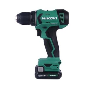 HIKOKI DS12DASFZ – Cordless Driver Drill, 12V Peak with 10mm Drill Chuck, 1400 RPM And 38 Nm Tightening Torque, 6mm Hex Bit Shank, 1.2 kg, 2 Batteries, Charger & Carry Case Included