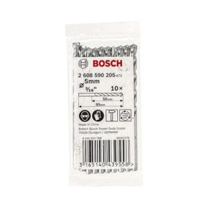 Bosch Professional Impact Drill Bit/Masonry Drill Bit Set With Diameter 5mm & Working Length 50mm, Pack Of 10