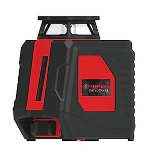 FREEMANS Test & Measure Green Beam Self Levelling 25m Cross Line Laser Level, with 4*AA Batteries for Home, DIY & Professional Use, 1 Year Warranty
