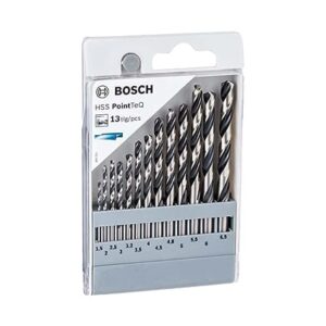 Bosch Professional 13 Pc Metal Drill Bits Set, With Hss-Pointteq Bits, 1.5Mm – 6.5Mm In Gradation Of 0.5Mm