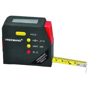 FREEMANS Digital Measuring Tape (5 m, 19 mm, Black)
