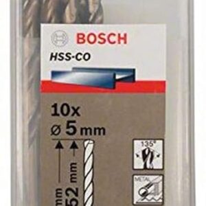 Bosch Professional Metal Drill Bit HSS-Co, 5.0x86mm, 10pcs