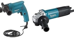 Makita M0801BX2 16mm Heavy Duty Hammer Drill Machine. & M9513B 850W Angle Grinder, 100mm