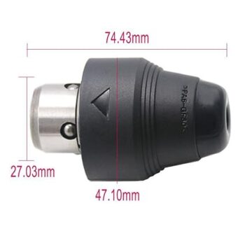 SDS Plus Drill Chuck Compatible With Bosch GBH 2600, GBH2-24, GBH2-26, GBH 2-26, GBH2-28, 4-32, 36 VF-LI Drill Chuck Replacement Tool Holder For Interchangeable Chuck - 6