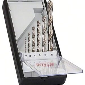 Bosch Professional HSS-G Metal drill bits set 2,3,4,5,6,8mm, 6pcs Set, Robust, Pack of 6