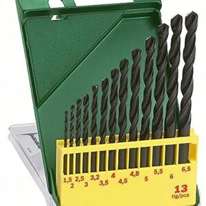 Bosch 13-Piece HSS-R Metal Drill Bit Set (Black and Green)