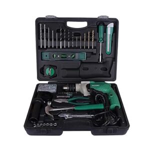 HIKOKI Tool Kit 402848Z 13mm Corded Electric Impact Drill, 550W, 1.7 Kg, 0-2900 RPM, 13 mm Chuck, Robust Design, With 28 Pcs Accessories
