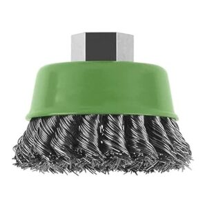 Bosch Professional Wired Cup Brush For Angle Grinder With Knotted Wire, Diameter 75Mm & Wire Thickness 0.5Mm,Pack Of 1