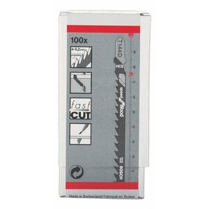 Bosch 2608637880 Professional Jigsaw Blade T 144 D, Silver (Pack of 100)