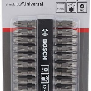 Bosch 2608521039 65 mm Double Ended Bit Set PH2/PH2, Pack of 10