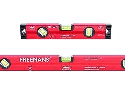 FREEMANS Box Section Aluminium Spirit Levels with Magnet (30 and 60 cm)