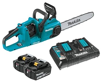 Makita XCU03PT 18V X2 (36V) LXT Lithium-Ion Brushless Cordless (5.0Ah) 14" Chain Saw Kit, Teal