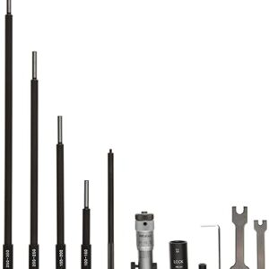Mitutoyo 141-206 Vernier Inside Micrometer, Interchangeable Rod Type, 50-300mm Range, 0.01mm Graduation, -0.01200mm Accuracy, With 5 Rods