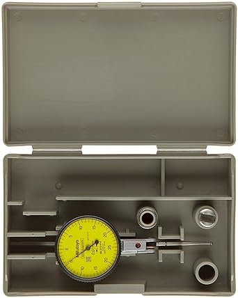 Mitutoyo 513-414E Dial Test Indicator, Basic Set, Horizontal Type, 8mm Stem Dia, Yellow Dial, 0-25-0 Reading, 40mm Dial Dia, 0-0.5mm Range, 0.01mm Graduation, -0.01mm Accuracy - Image 4