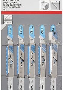 Bosch 2608631964 Jigsaw Blades, Basic for Metal – T118 A (Pack of 100)