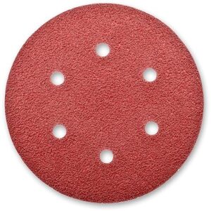 Bosch 2608607501 150 Mm 120 Grit 6 Holes Velcro Disc, Red