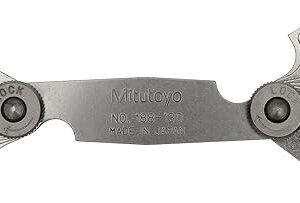 Mitutoyo 188-130, Screw Pitch Gage, 0.35mm to 6mm, 22 Leaves