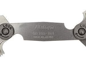 Mitutoyo 188-101, Whitworth Screw Pitch Gage, 4 to 42 TPI, 30 Leaves