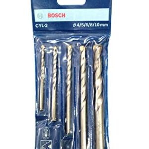 Bosch 2608578155 Masonry Drill Bits Set-CYL-2 (4,5,6,8,10mm)