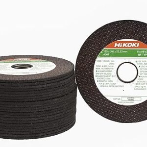 HiKOKI 702160 5 inch Cut Off Wheel, Black (25 Pieces)