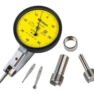Mitutoyo 513-404-10A DIAL TI, MID, STD 0.8 mm, 3 μm Accuracy, 0.01 mm, Yellow