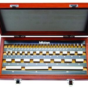 Mitutoyo 516-946R-10 Steel Rectangular Gage Block Set, ASME Grade 0 (87 Blocks)