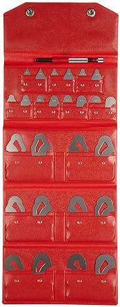 Mitutoyo 186-902, Radius Gage Set, 26 Leaves, 0.5mm to 13mm by 0.5mm, 5 Radii per Leaf - Image 3