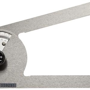 Mitutoyo 187-201 Stainless Steel Bevel Protractor, 1 Degree Main Scale, 5 Minute Vernier Scale Graduation