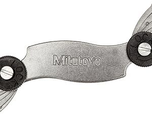 Mitutoyo 188-121, Screw Pitch Gage, 0.4mm to 7mm, 18 Leaves