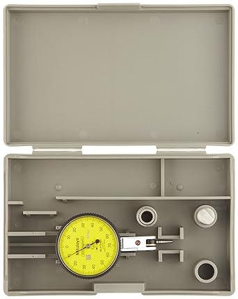 Mitutoyo 513-401E Dial Test Indicator, Basic Set, Horizontal Type, 8mm Stem Dia, Yellow Dial, 0-70-0 Reading, 40mm Dial Dia, 0-0.14mm Range, 0.001mm Graduation, -0.003mm Accuracy - Image 4