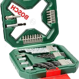 Bosch Drill Bit And Screwdriving Bits Set, 34 Pieces, X-Line Green, Containing Wood Bits, Masonry Bits, Metal Drill Bits And Screwdriver Bits