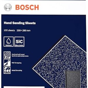 Bosch Professional Hand Sanding Sheet For General Purpose, 230 X 280 mm Grit 180, Pack Of 100