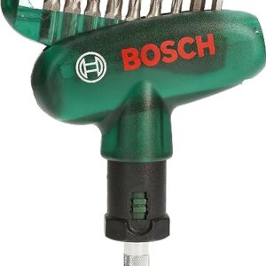 Bosch Ratchet Pocket Corded Screw Driver with 9 Screwdriver Bits (Multicolour, L = 25 mm)