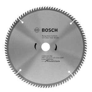 Bosch Professional Circular Saw Blade For Aluminium And Other Non Ferrous Material, 10” / 250Mm Dia, 25.4Mm Bore, 100 Teeth, Pack of 1