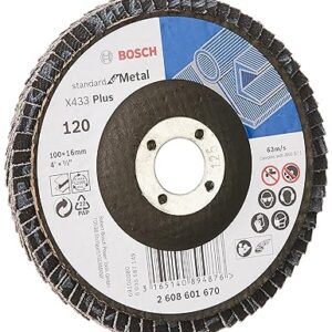 Bosch Professional Eco Flap Disc For Angle Grinders For Metal And Wood,4" / 100 Mm Grit 120, Pack of 11
