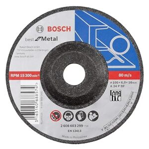 Bosch 2608603299 Grinding Discs, Best for Metal-100mm (Pack of 25)