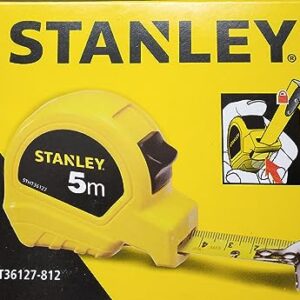 STANLEY STHT36127-812 5 Meter Plastic Short Measuring Tape for Home, DIY, Professional & Industrial Use, YELLOW & BLACK