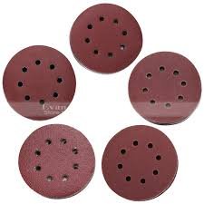 KROST Hook and Loop Sanding Paper/disc for Wall Sander/polishing Applications, 7 Inch, 60grit, 8 Holes, Pack of 10