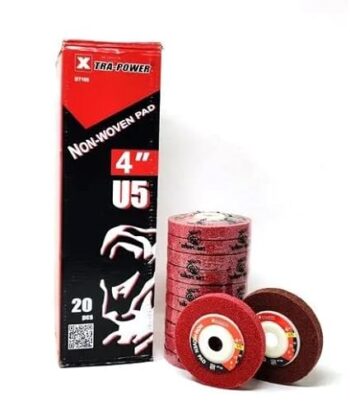 Xtra Power Non Wovan 4 inch Pad for Steel and Metal (Set of 10 Pcs)